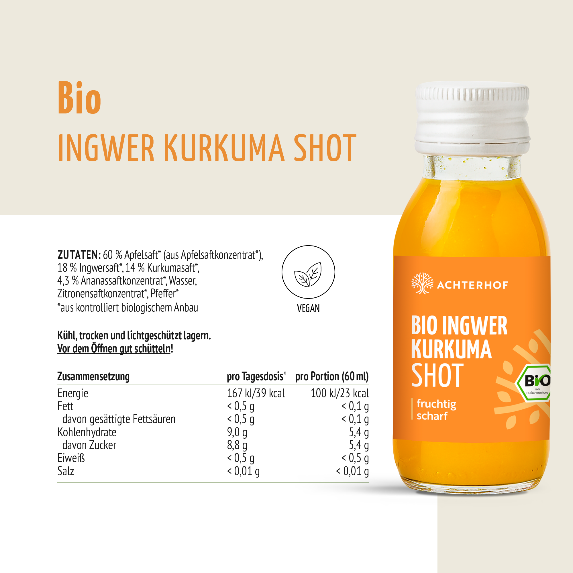 Bio Ingwer Kurkuma Shot (7 x 60ml)