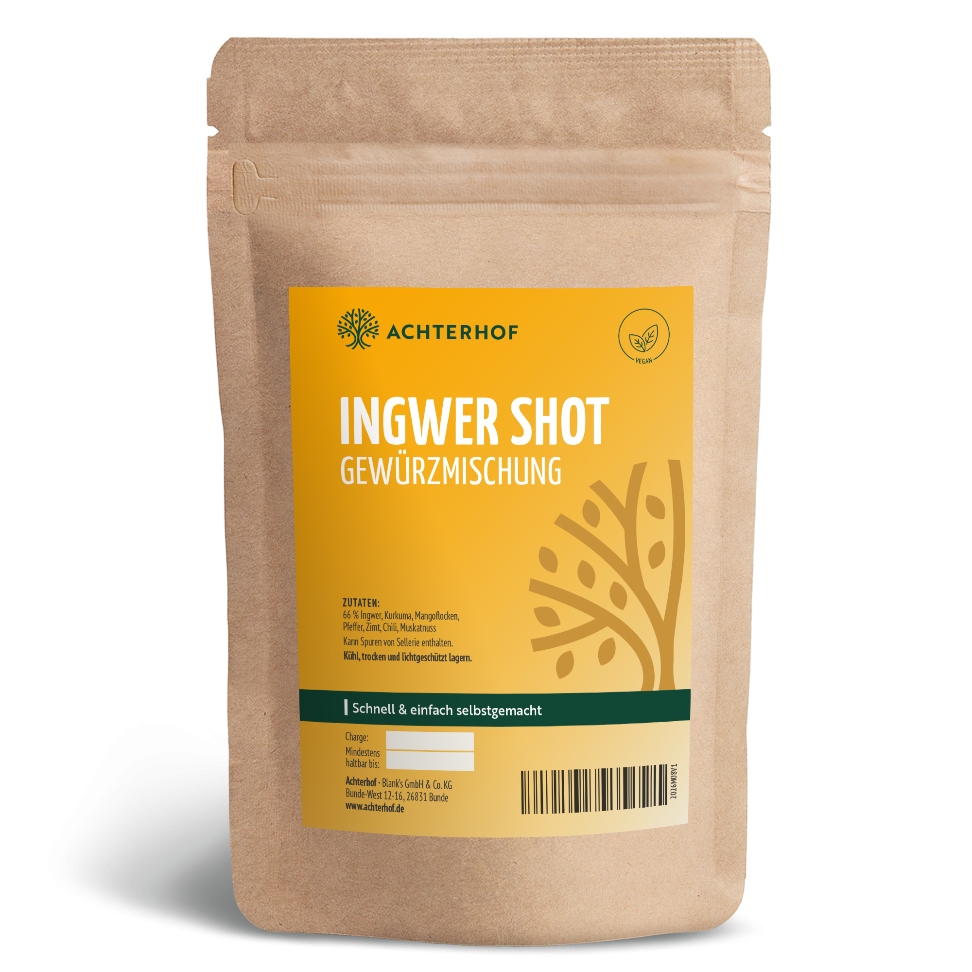 Ingwer Shot Gewürzmischung (250g)