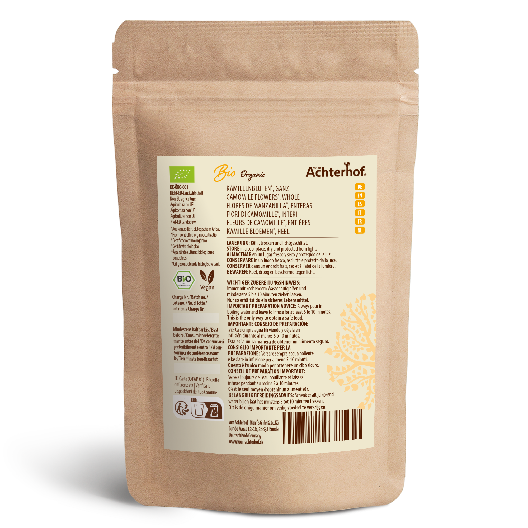Kamillenblüten ganz Bio (1000g)