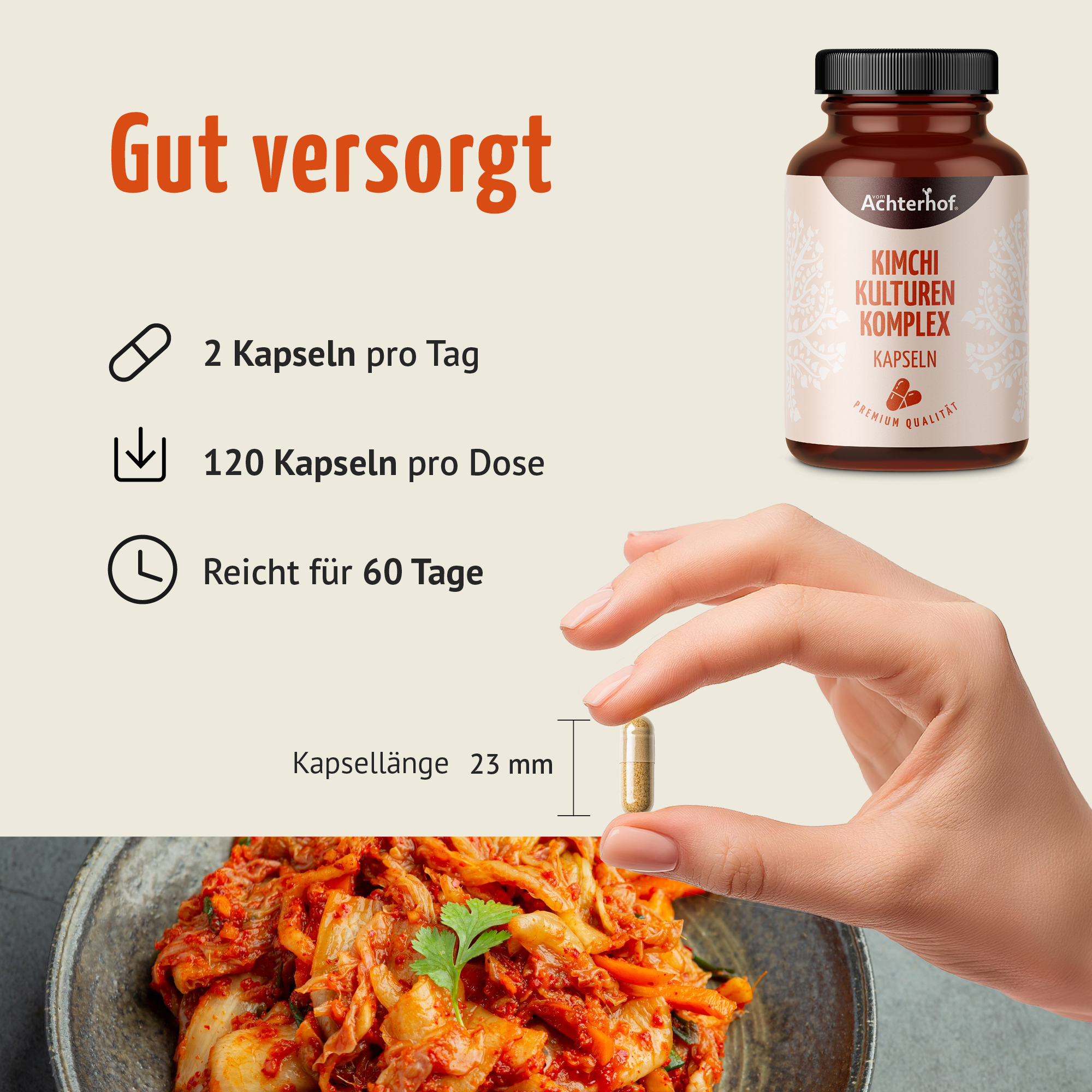 Kimchi Kulturen Komplex (120 Kapseln)