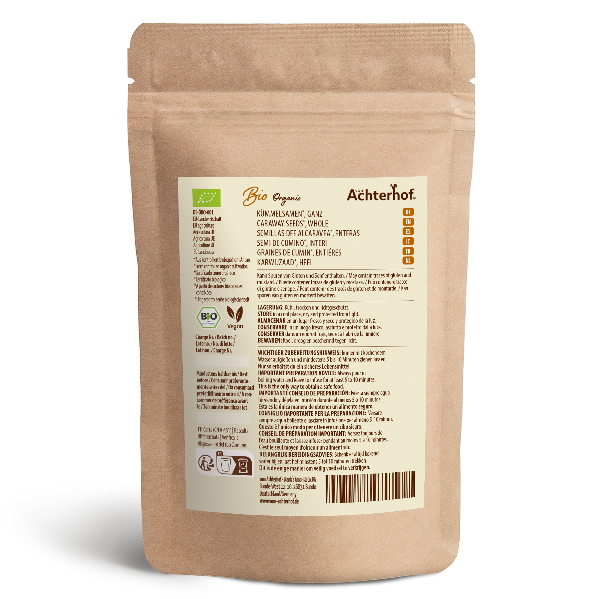 Kümmelsamen ganz Bio (1000g)