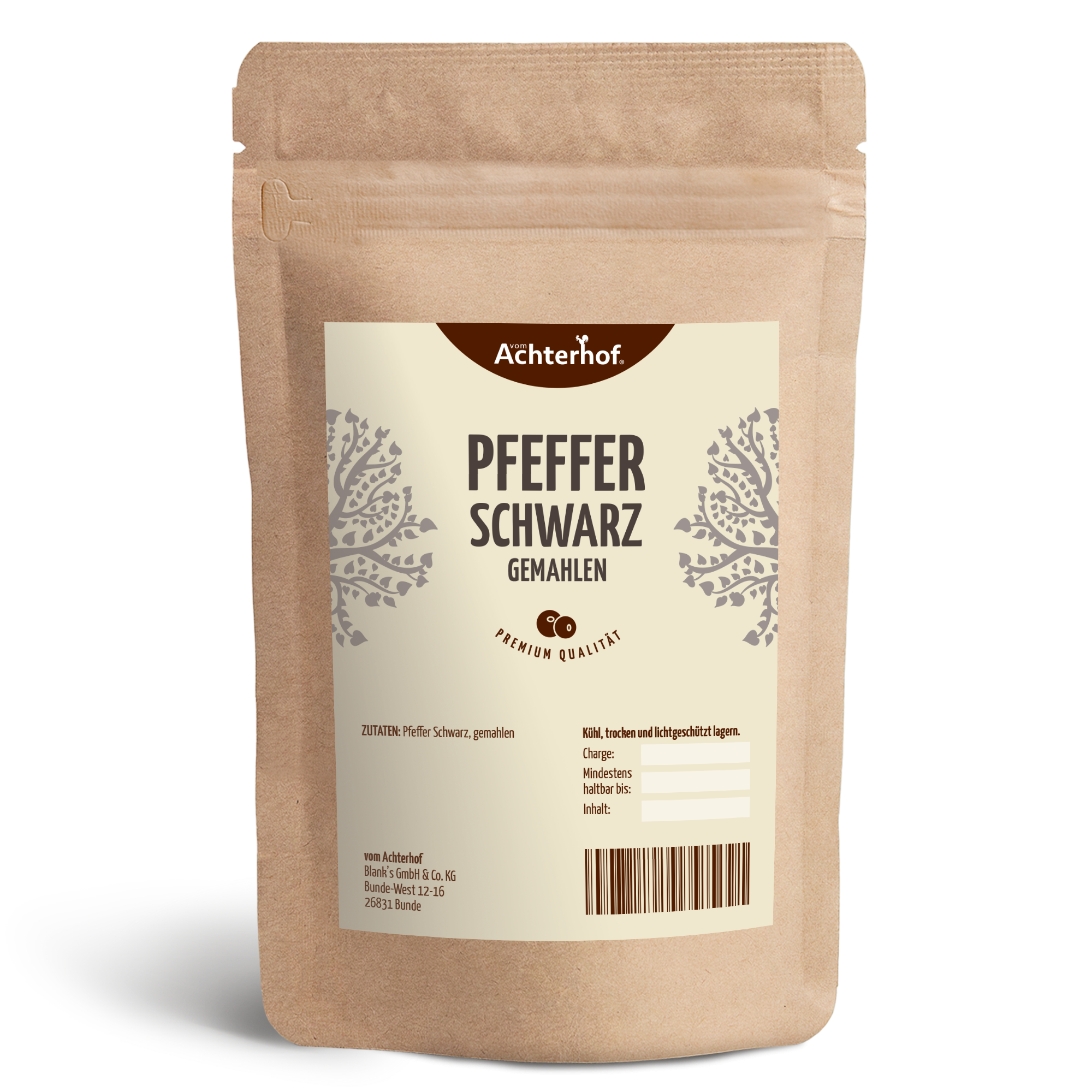 Pfeffer schwarz gemahlen (500g)