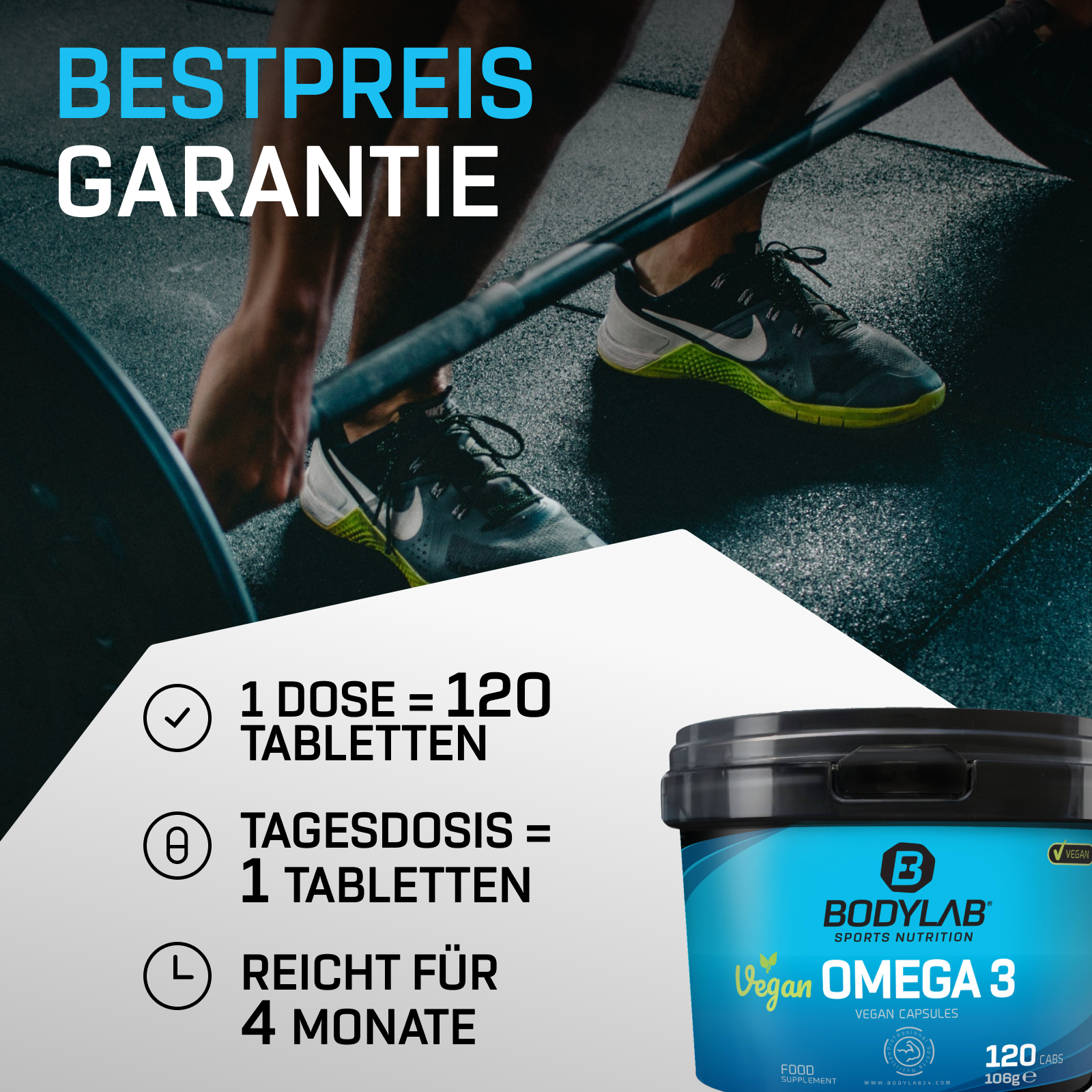 3 x Vegan Omega 3 (120 Kapseln)