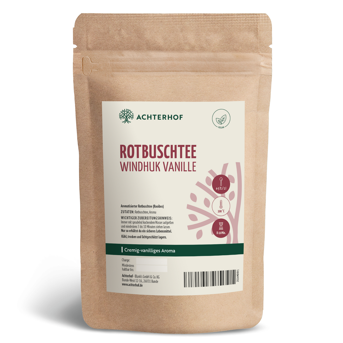Rotbuschtee Windhuk Vanille (250g)