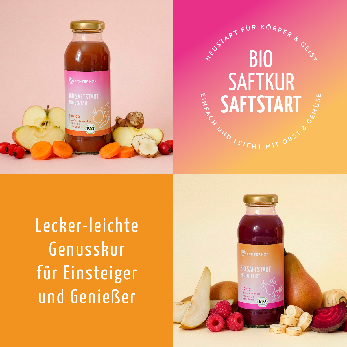 Saftstart Bio Saftkur 1-7 Tage (6 Flaschen pro Tag)