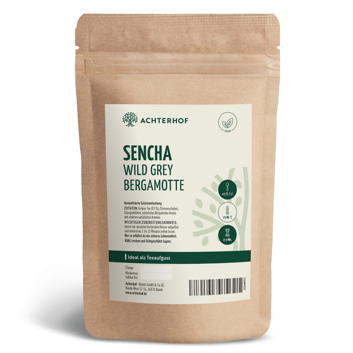 Grüner Tee Sencha Wild Grey Bergamotte (250g)