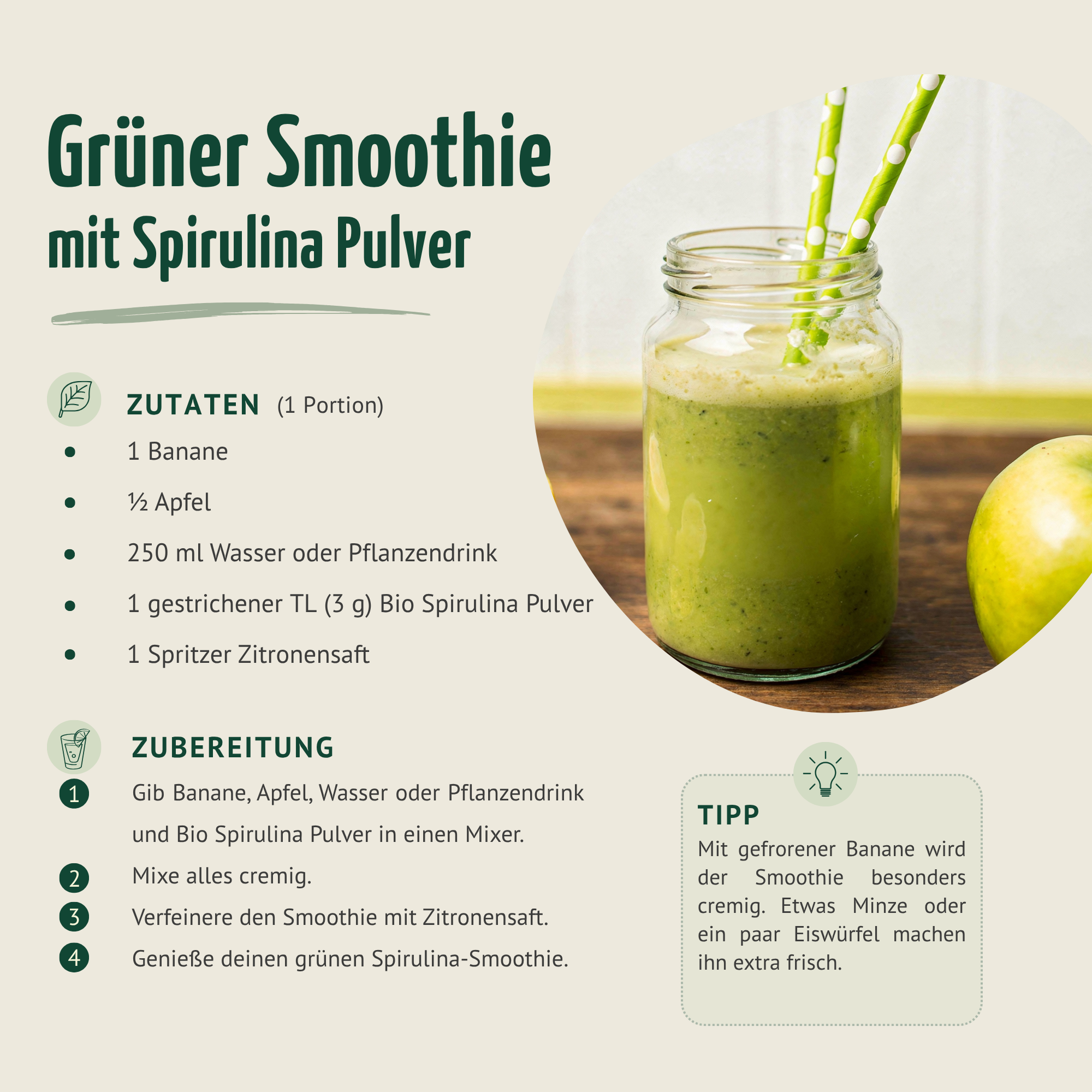Bio Spirulina Pulver (100g)