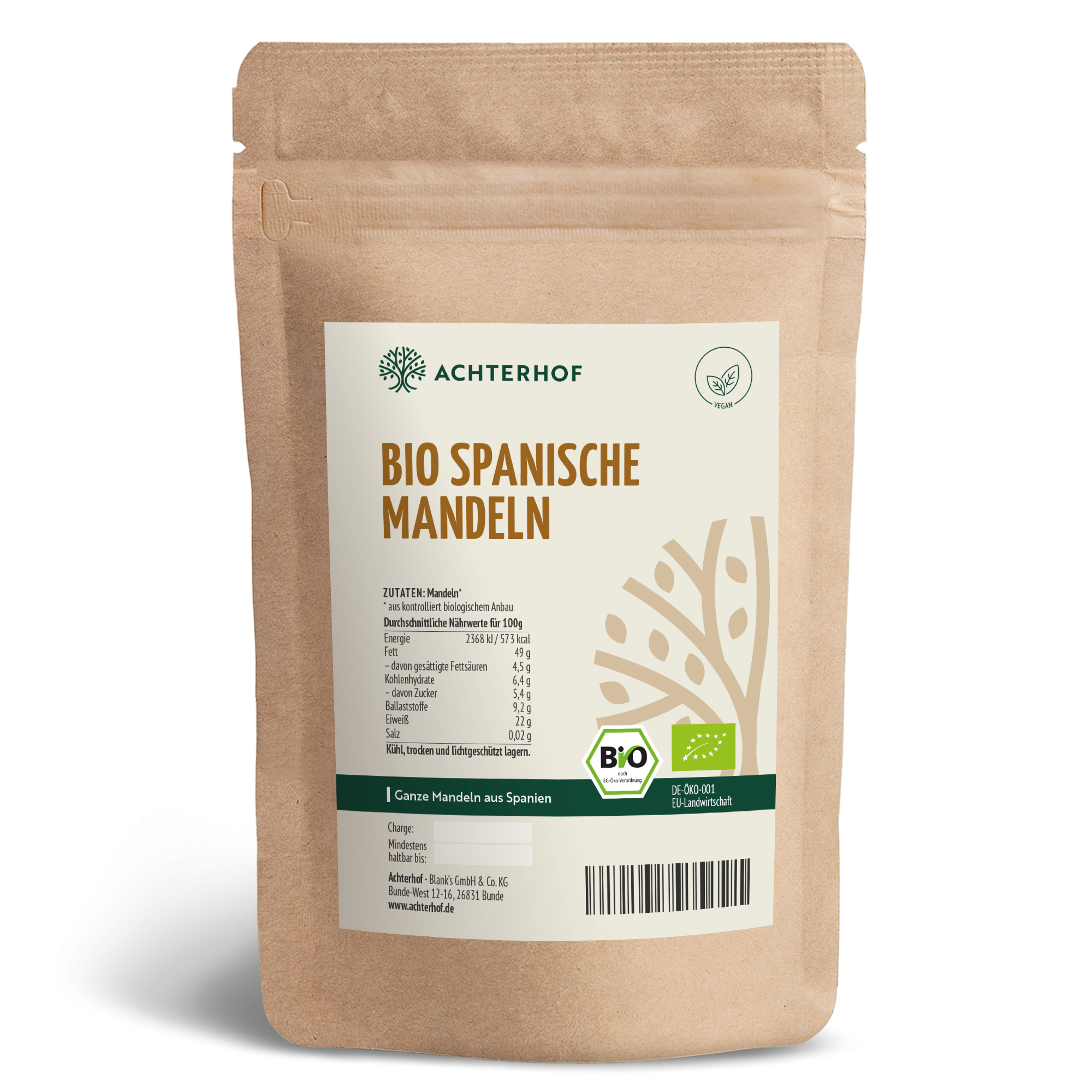 Bio spanische Mandeln (1000g)