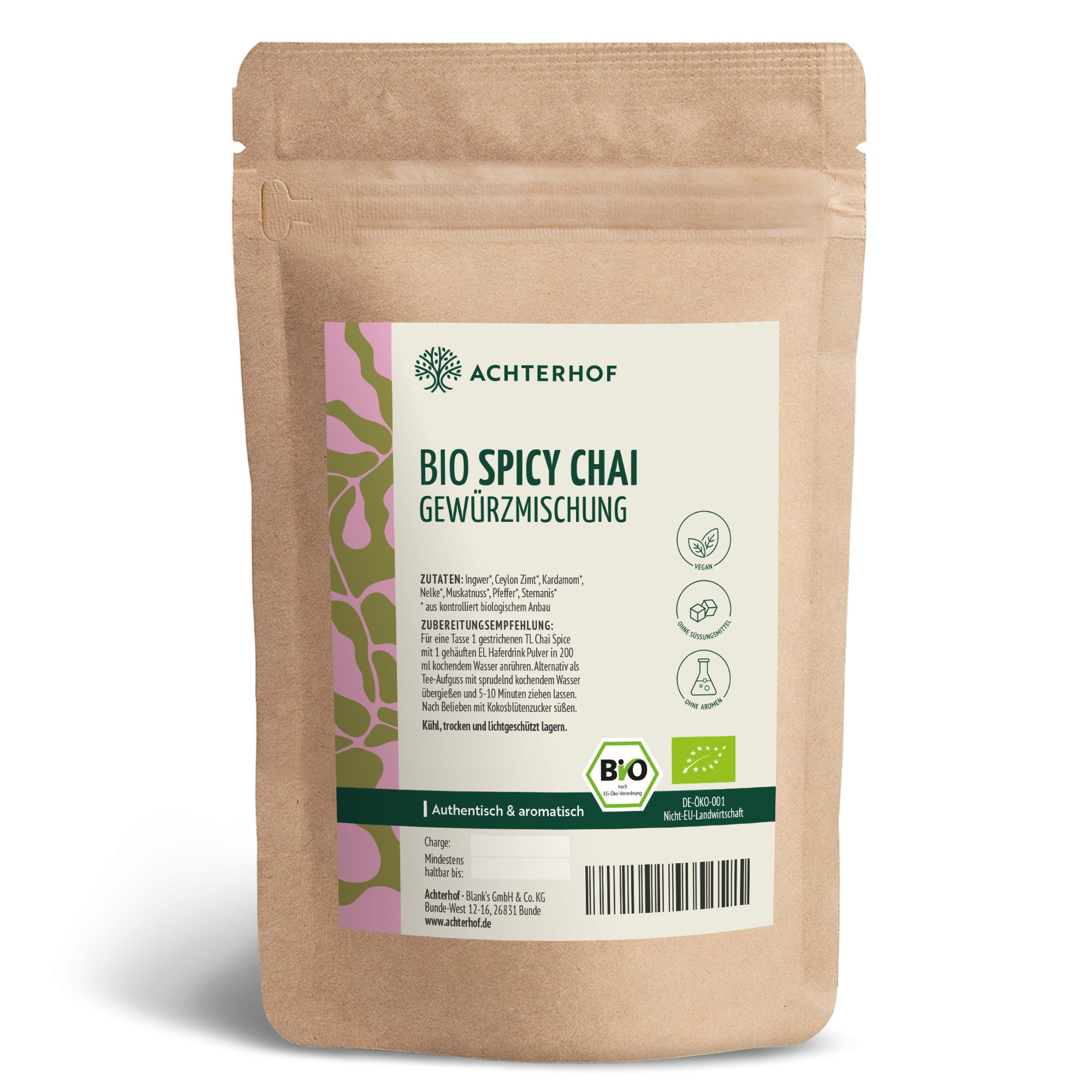 Bio Chai Spice Gewürzmischung – zuckerfrei (250g)