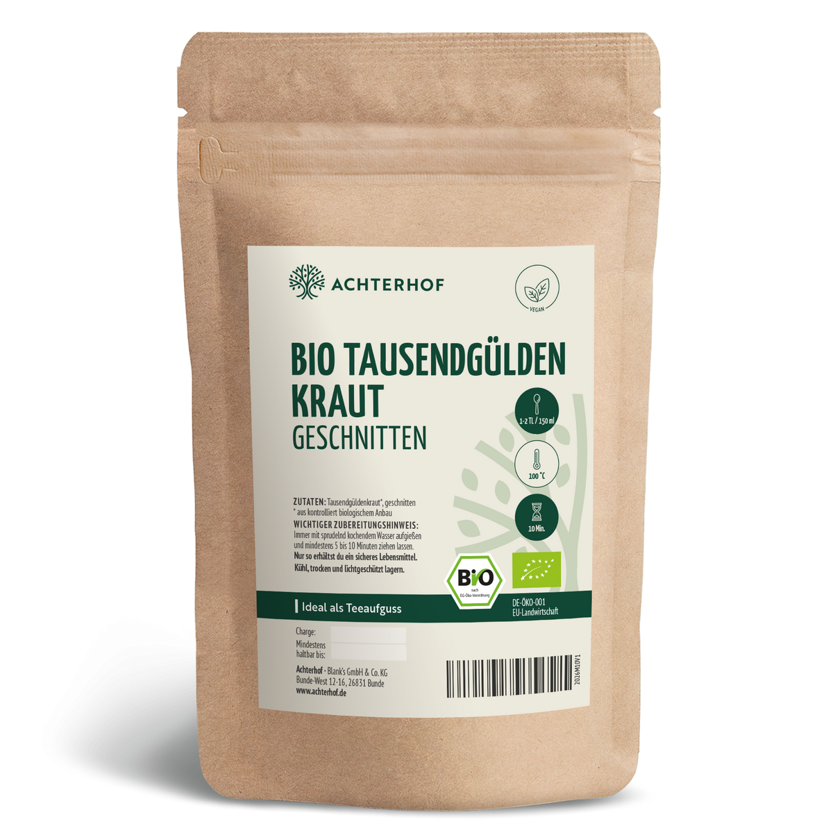 Tausendgüldenkraut geschnitten Bio (250g)