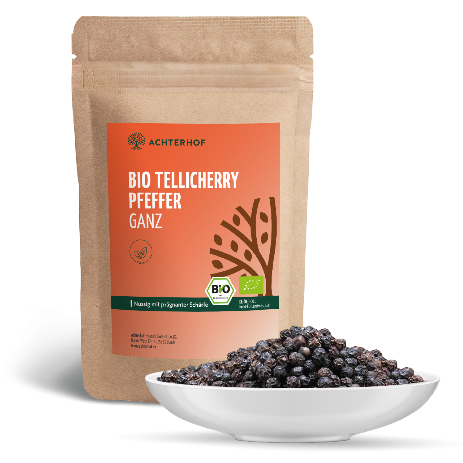 Tellicherry Pfeffer ganz Bio (500g)