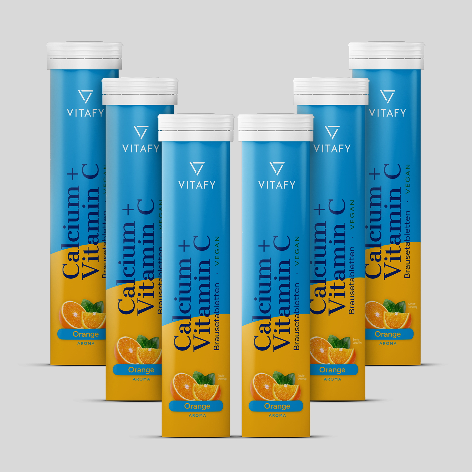 Calcium + Vitamin C - Orange (20 Brausetabletten) - 6er Pack