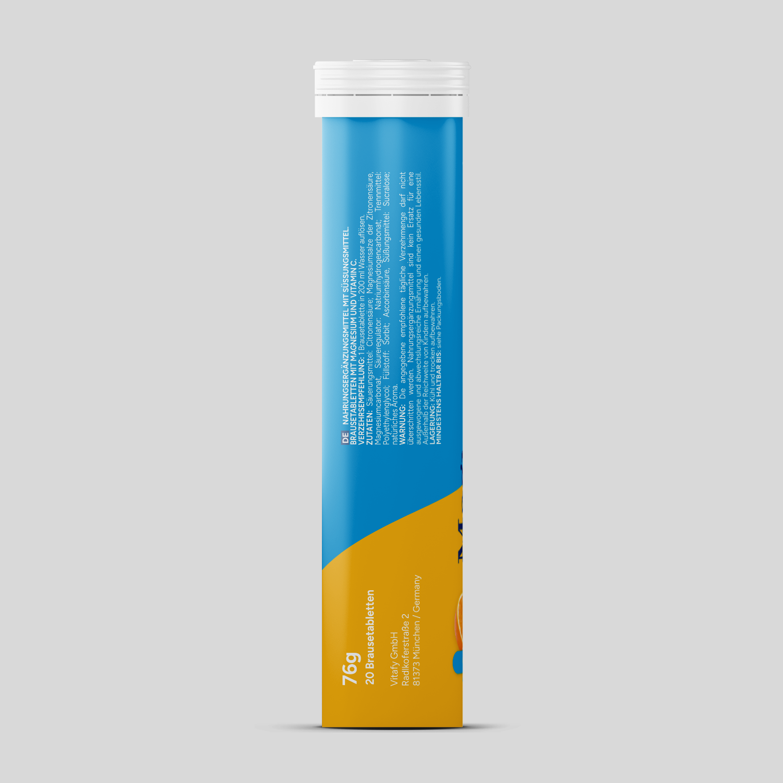 Magnesium + Vitamin C - Orange (20 Brausetabletten) - 6er Pack